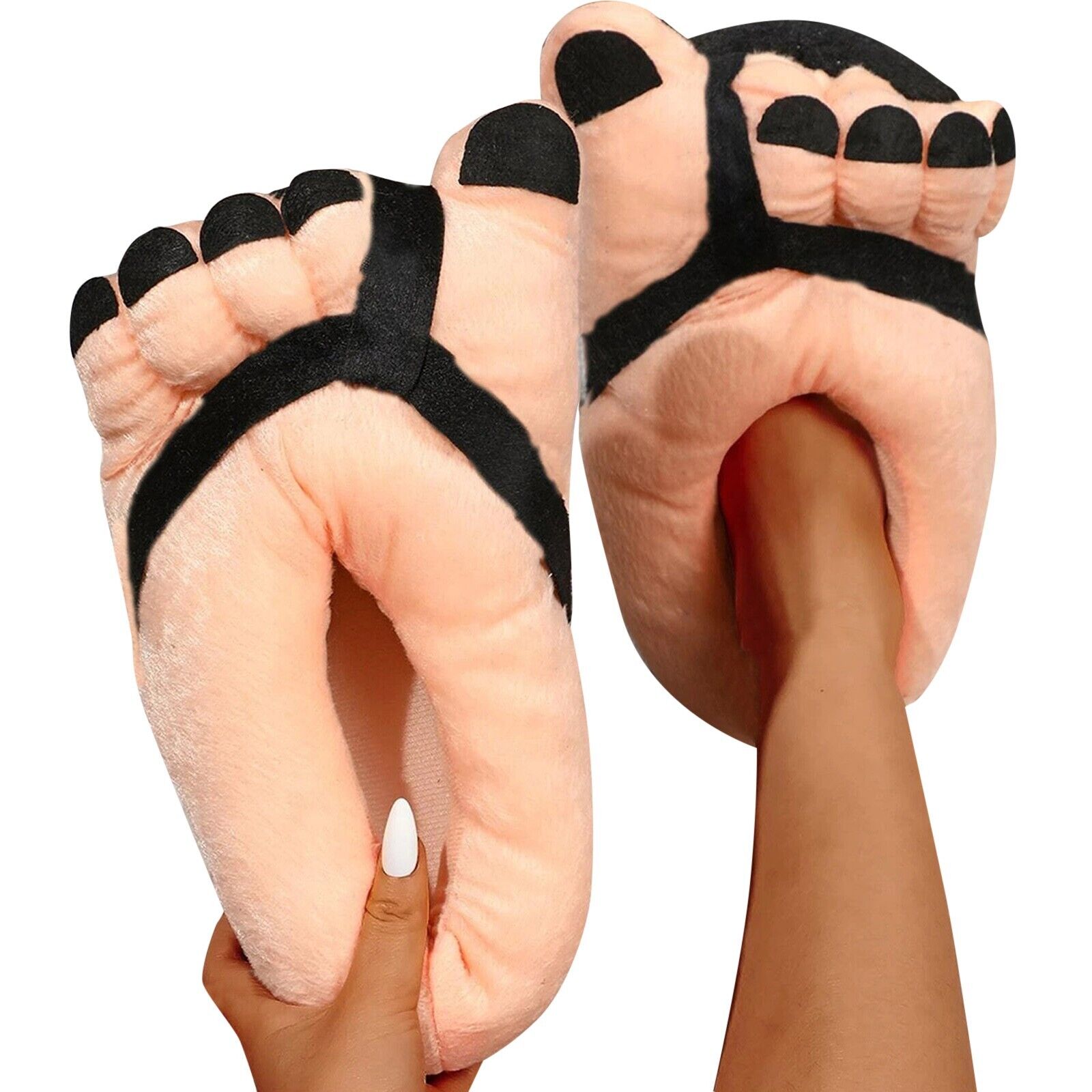 Funny Foot Plush Novelty Slippers