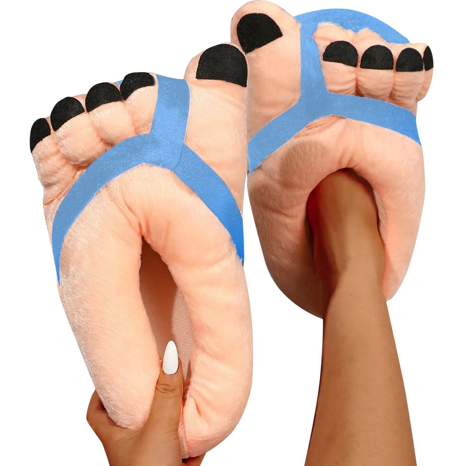 Funny Foot Plush Novelty Slippers