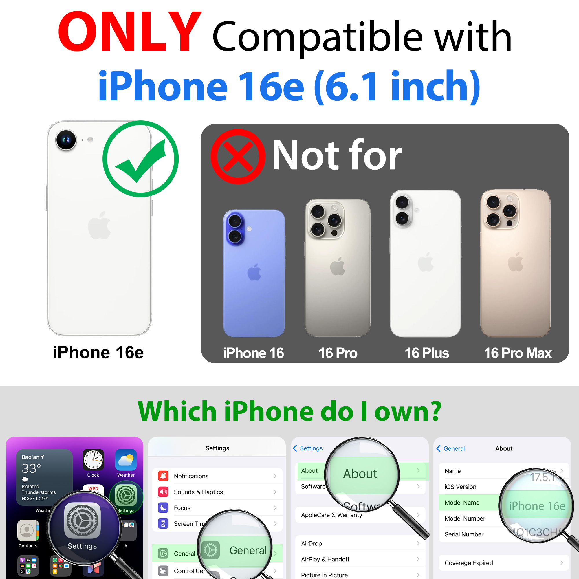 Waterproof Case for iPhone 16e