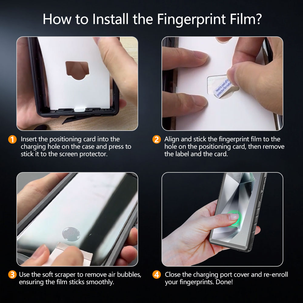 Fingerprint Film Replacement for Sportlink Waterproof Case for SamSung