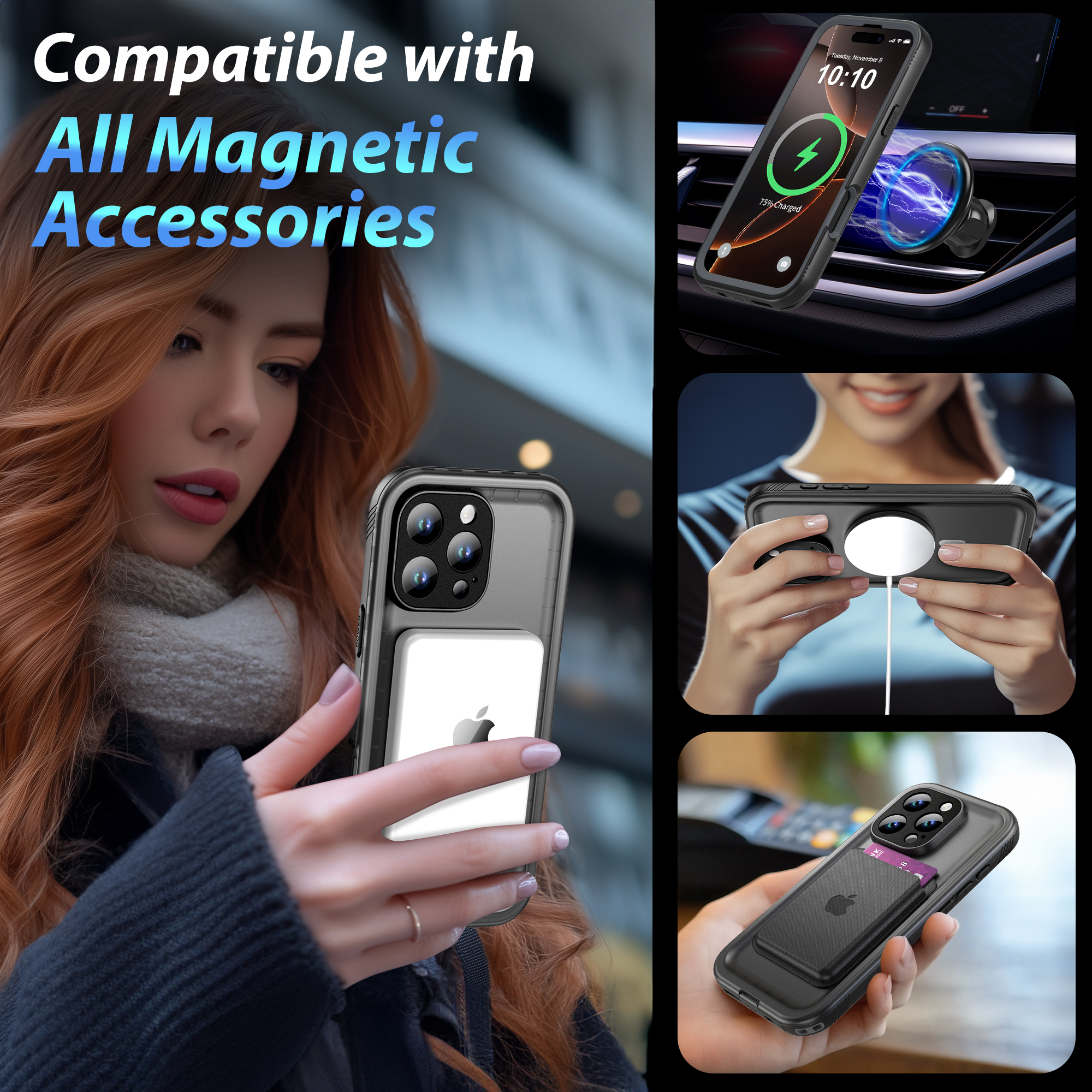 Waterproof Case with Magsafe for iPhone 16 Series