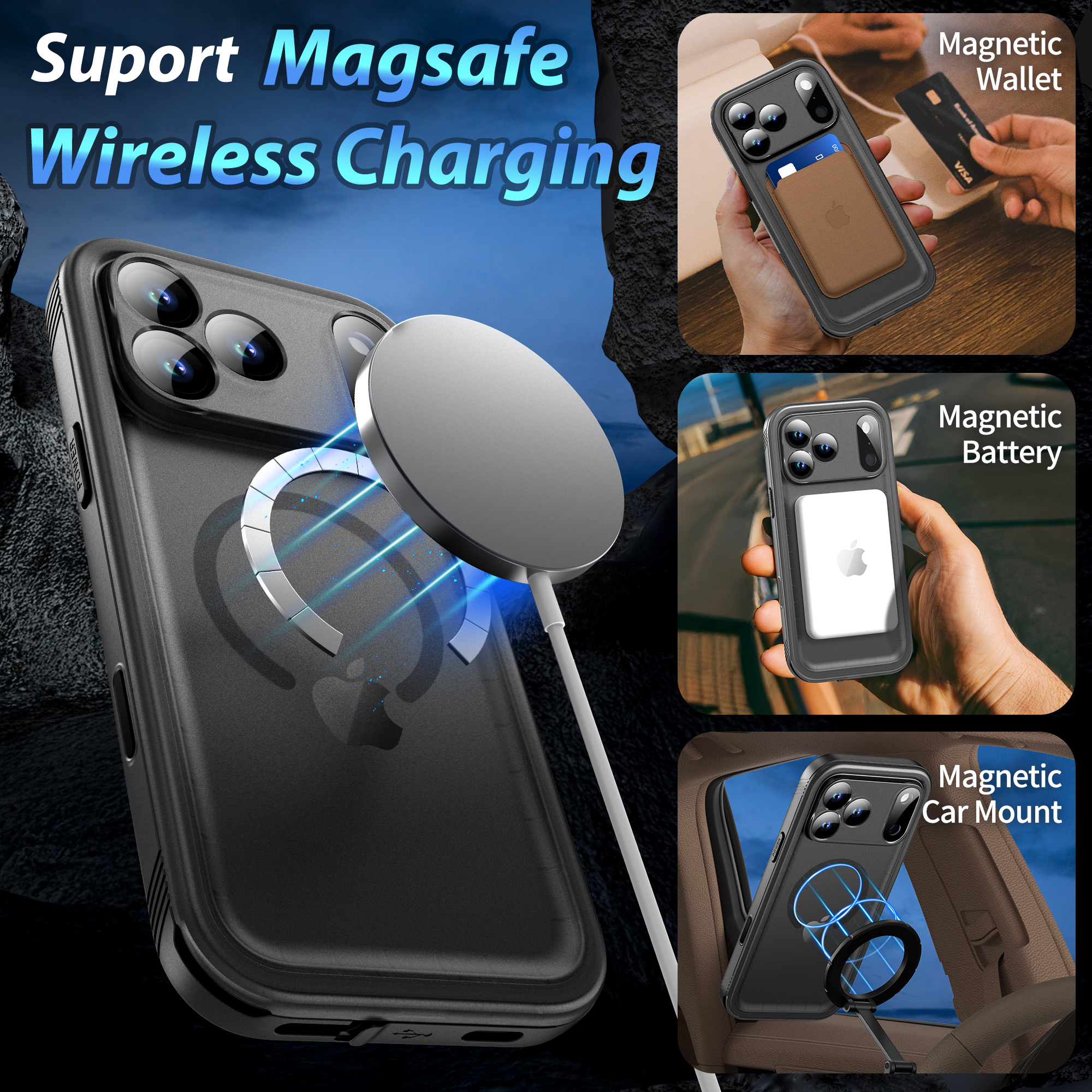 Waterproof Case with Magsafe for iPhone 17 Series