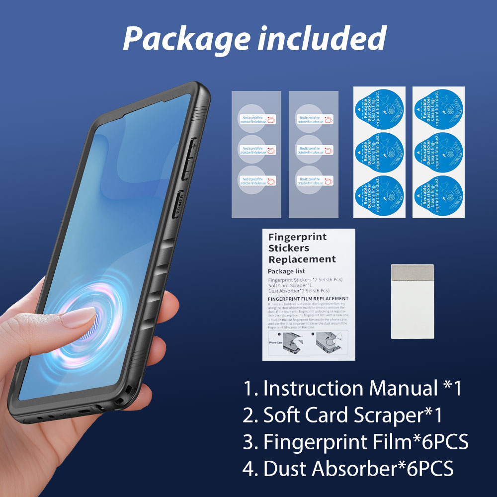 Fingerprint Reader Stickers Replacement for Sportlink Waterproof Case for Samsung Series