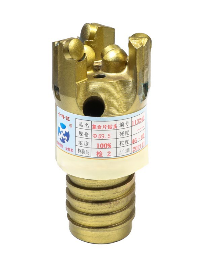 Composite piece drill bit series, metric buckle without coring composite piece drill bit, Φ59.5