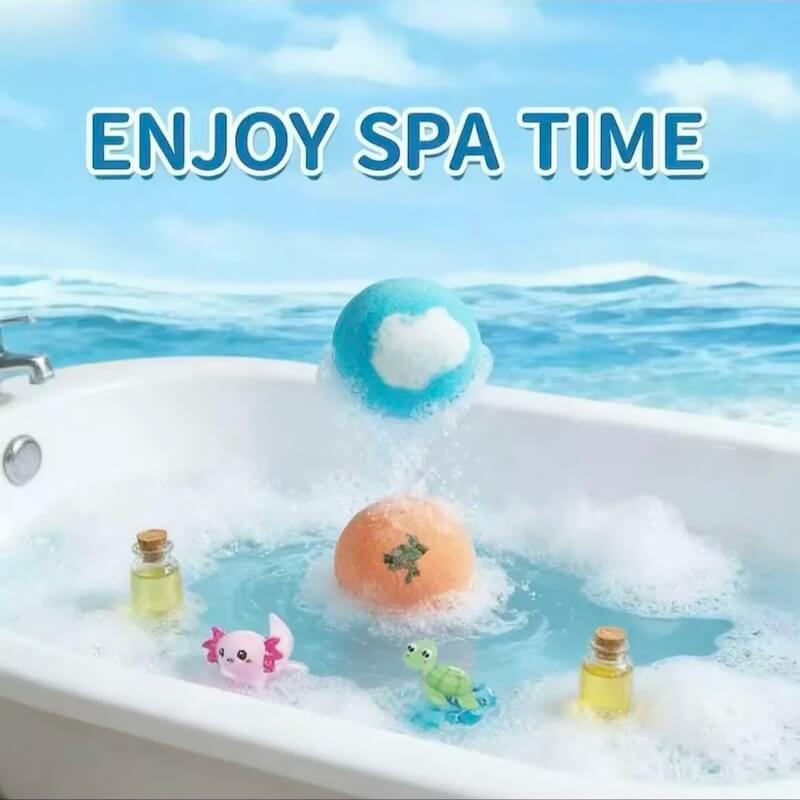 Bath Bombs Gift Set of 12 + Surprise Ocean Toys Inside