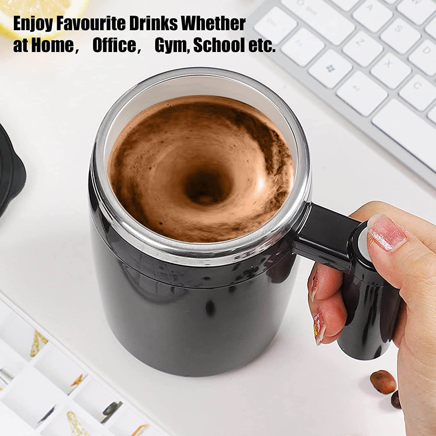 Rechargeable Self Stirring Mug