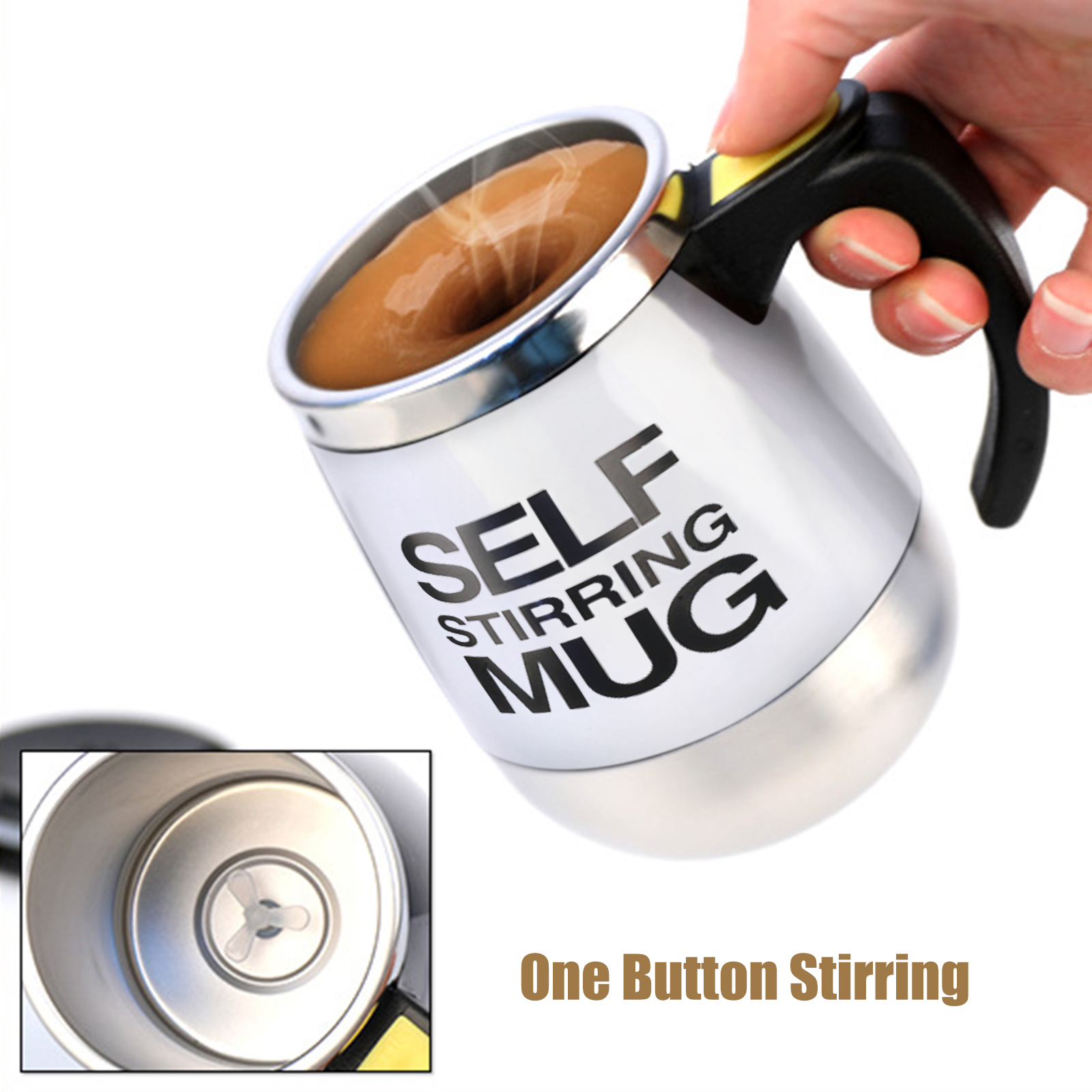 Stainless Self Stirring Mug