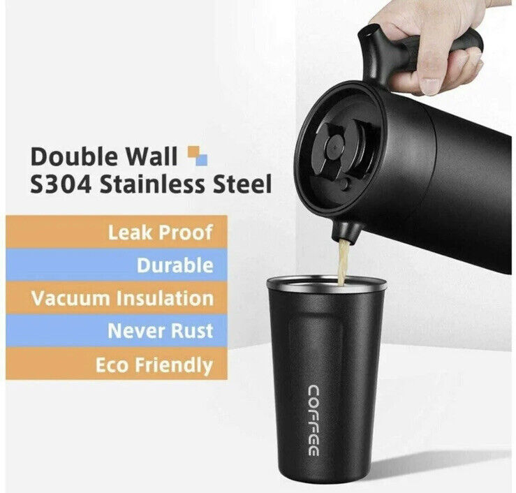 Portable Stainless Steel Thermos Insulated Coffee Cup 380/500ML