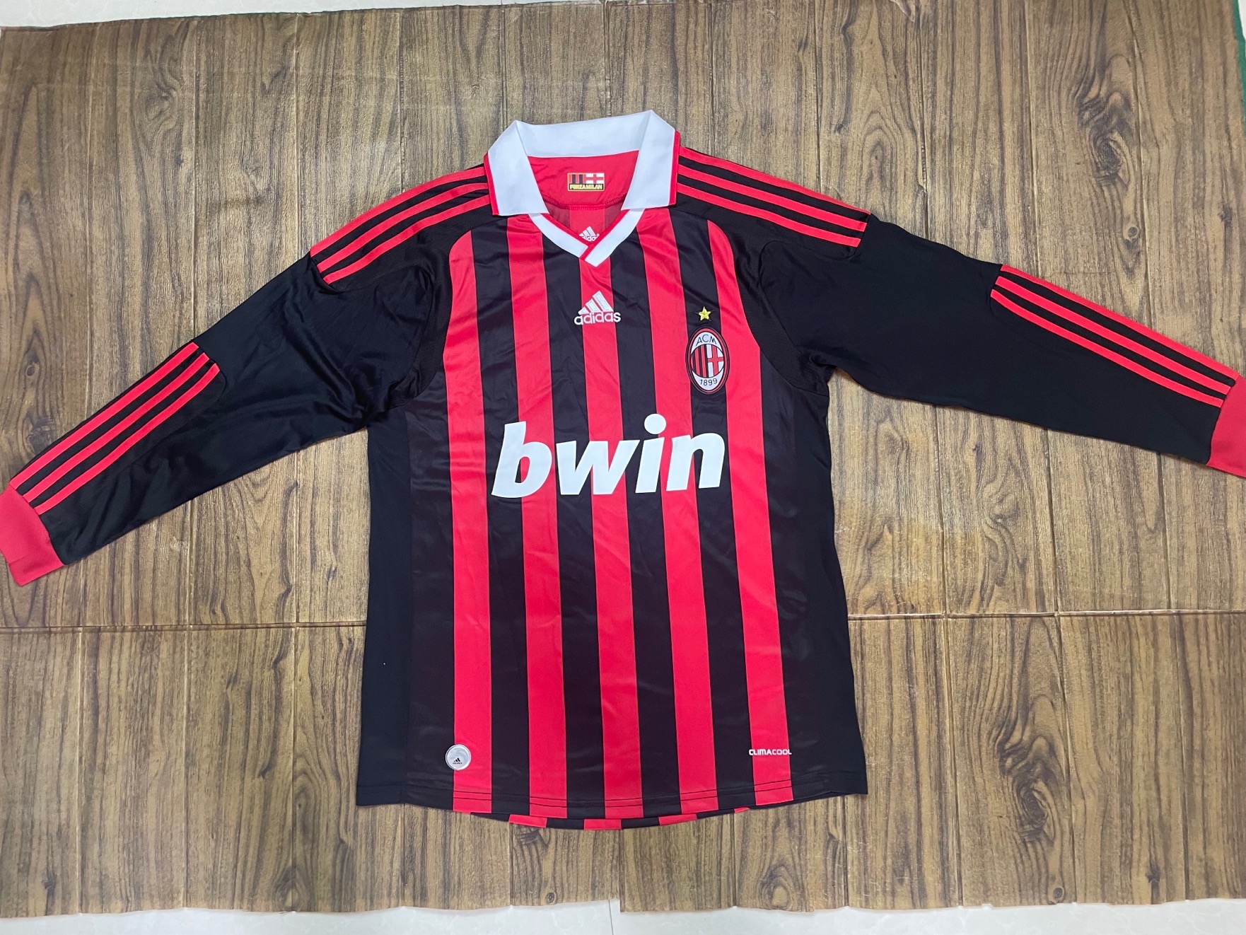 2008/09 AC Milan Home Long Sleeve Vintage Shirt