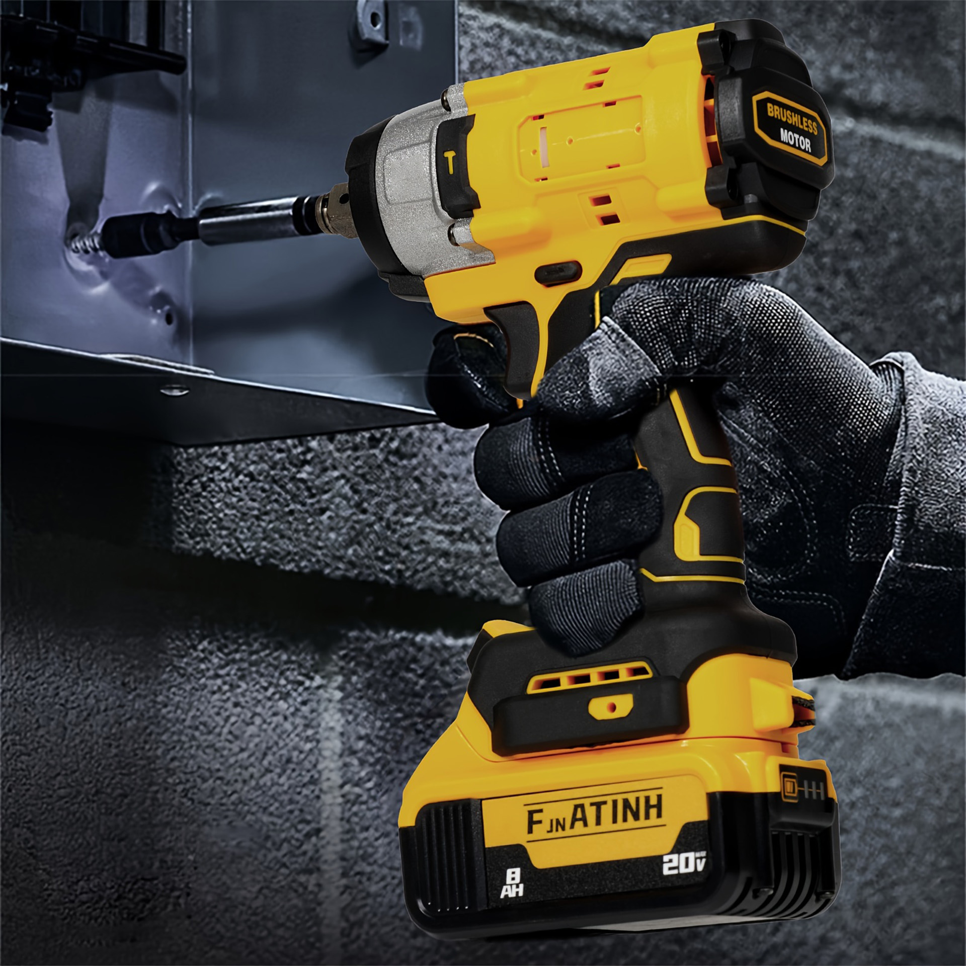 For DEWALT 20V Battery Brushless Impact Wrench and Hammer Drill Combo Kit, Compact Tool Set