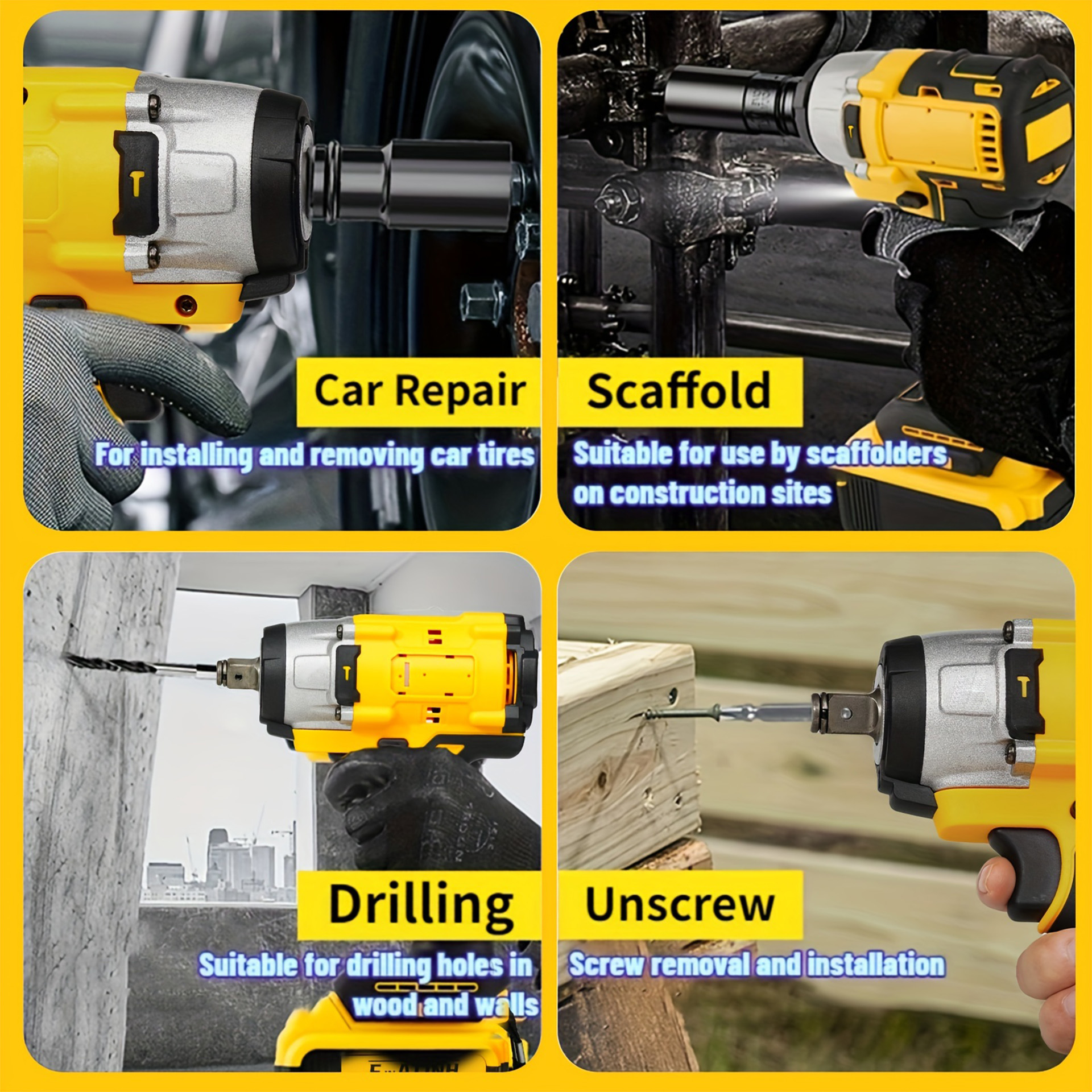For DEWALT 20V Battery Brushless Impact Wrench and Hammer Drill Combo Kit, Compact Tool Set