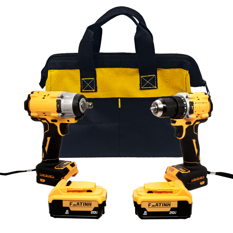 For DEWALT 20V Battery Brushless Impact Wrench and Hammer Drill Combo Kit, Compact Tool Set