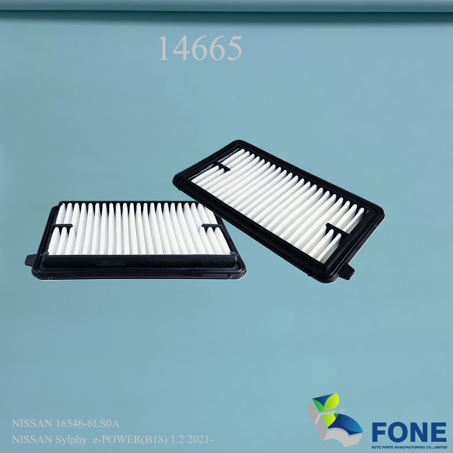 14665 AIR FILTER FOR NISSAN e-POWER B18
MANN	C25083
MAHLE	LX5853
SOFIMA	S3E43A1
16546-6LS0A
16546-6LS0A-C139
