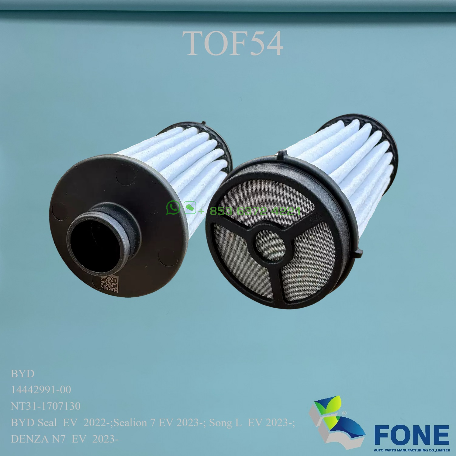 TOF54 Transmission Oil Filter FOR BYD DENZA
14442991-00
NT-41006
NT31-1707130
