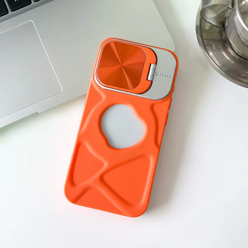 Magnetic Case for iPhone  Lens Protection Flip Bracket Silicone Soft Cover