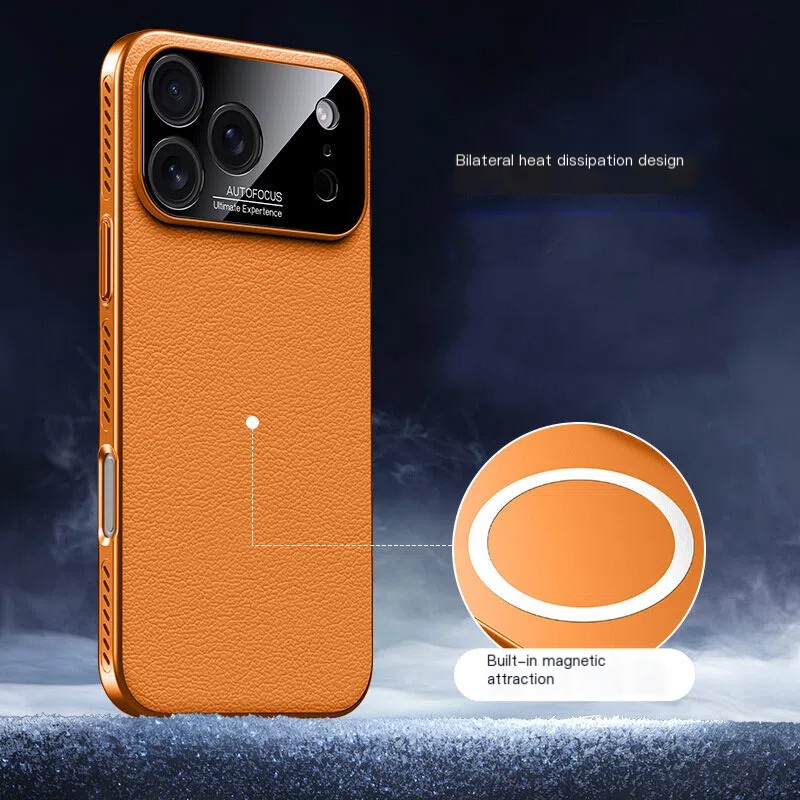 New Faux Leather Magnetic Cooling Case for iPhone