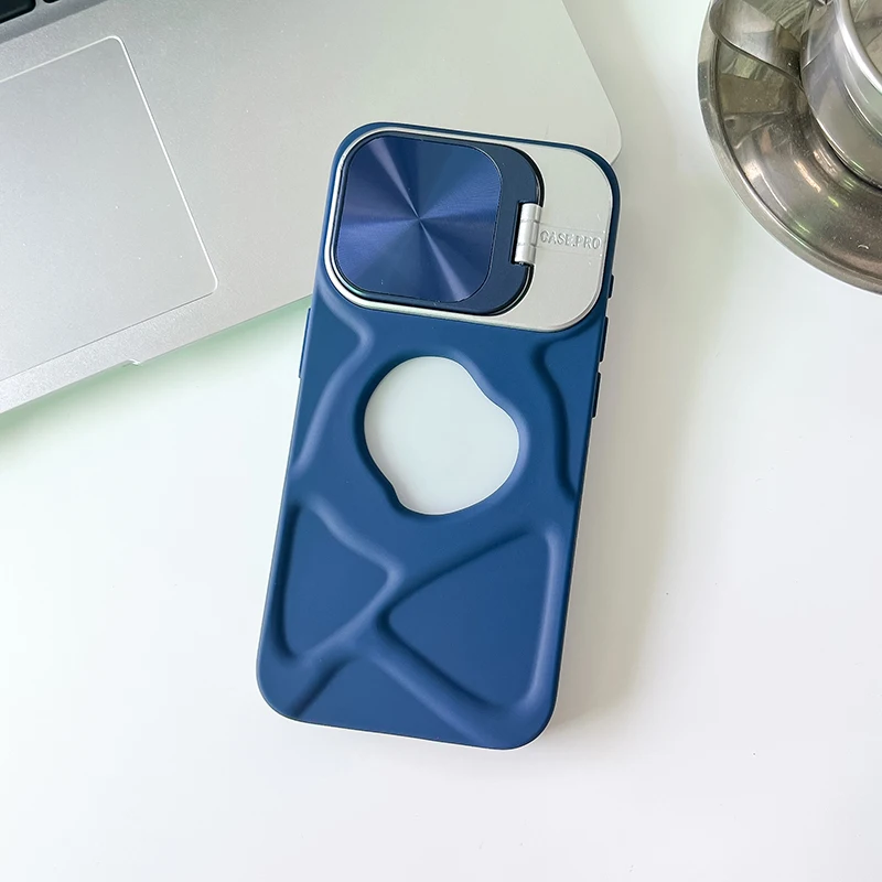 Magnetic Case for iPhone  Lens Protection Flip Bracket Silicone Soft Cover