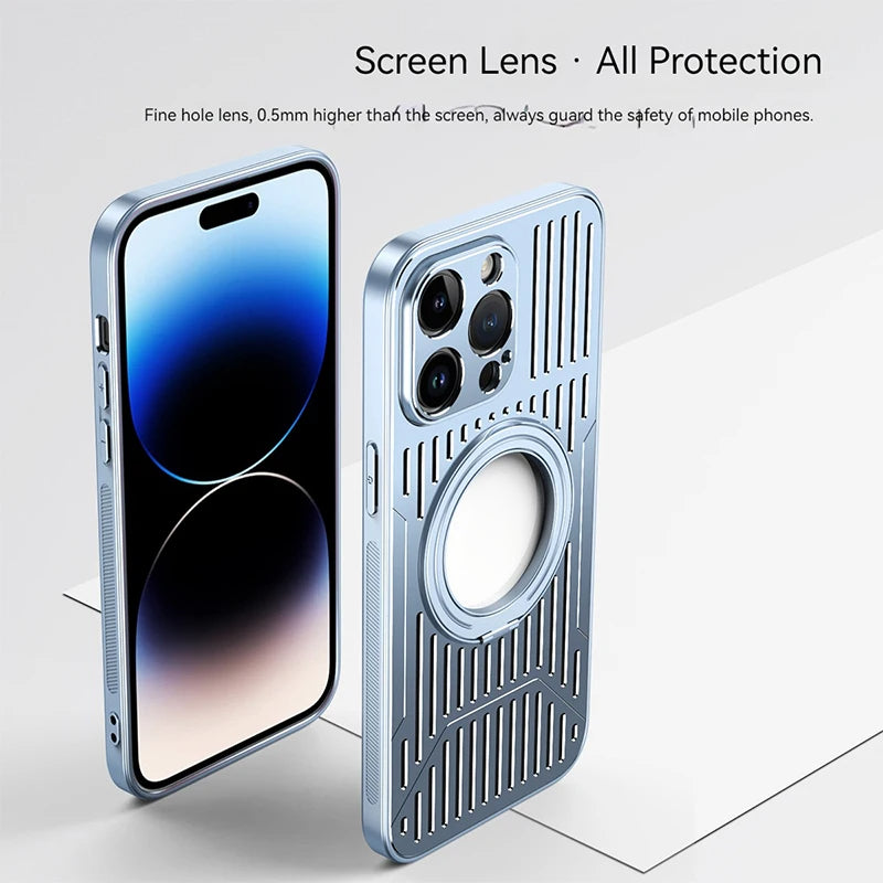 Heat Dissipation Metal Rotating Bracket Case For iPhone