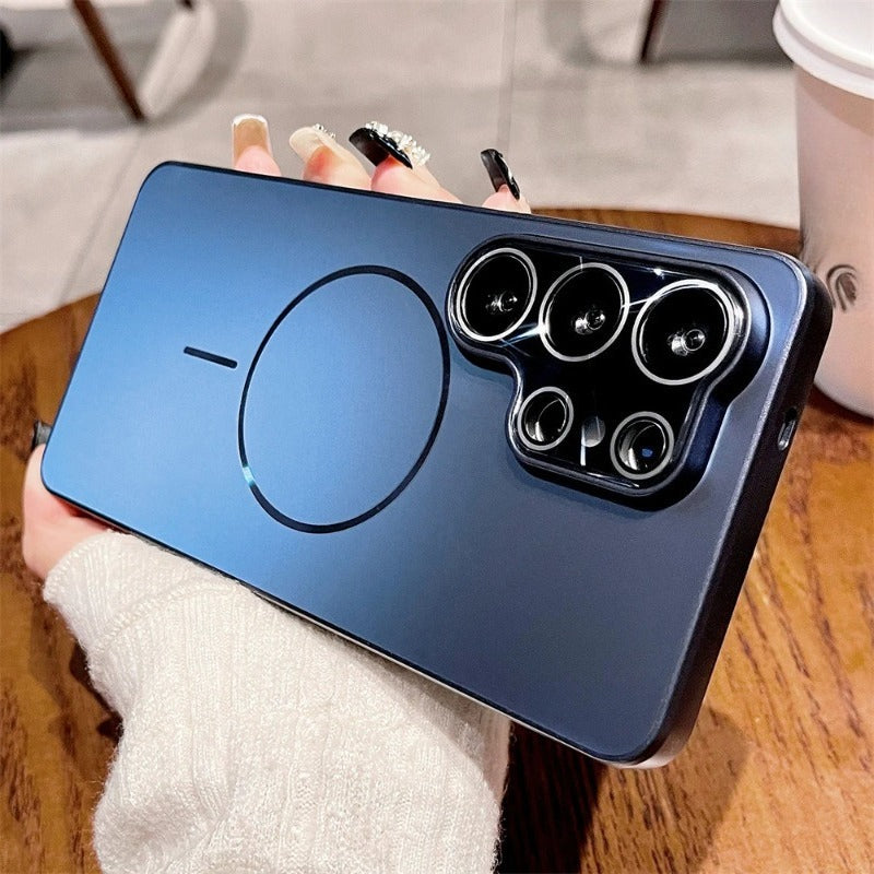 Metallic Paint Magnetic Laser Thin Case For Samsung