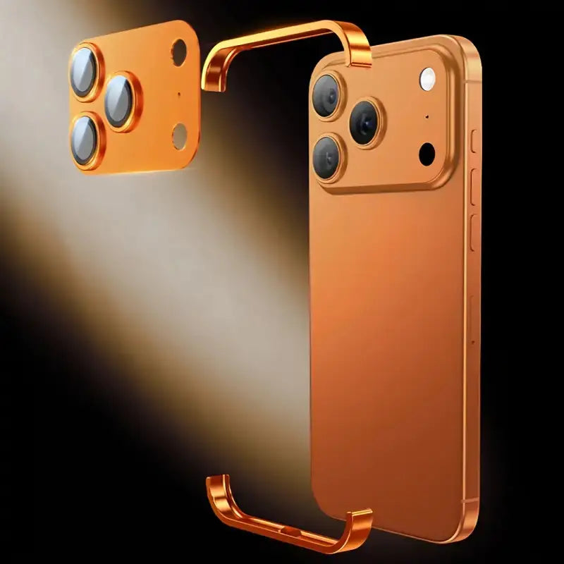 Metal foot frameless anti-fall case For iPhone