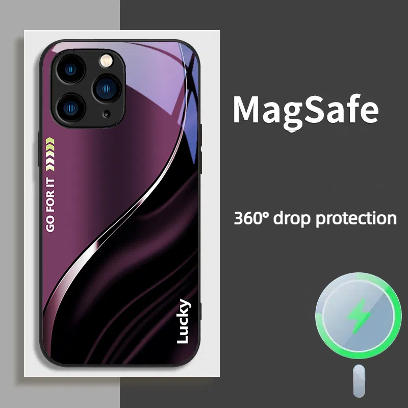 Green Phone Case Tempered Glass For Iphone