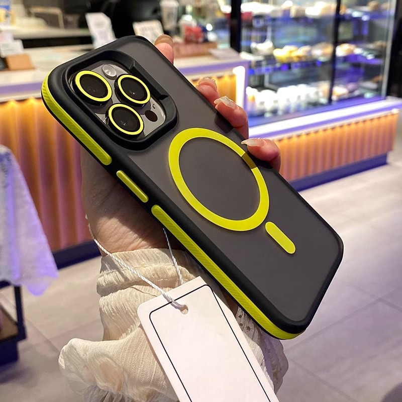 Bicolor Matte Frosted Magnetic Translucency Case For iPhone