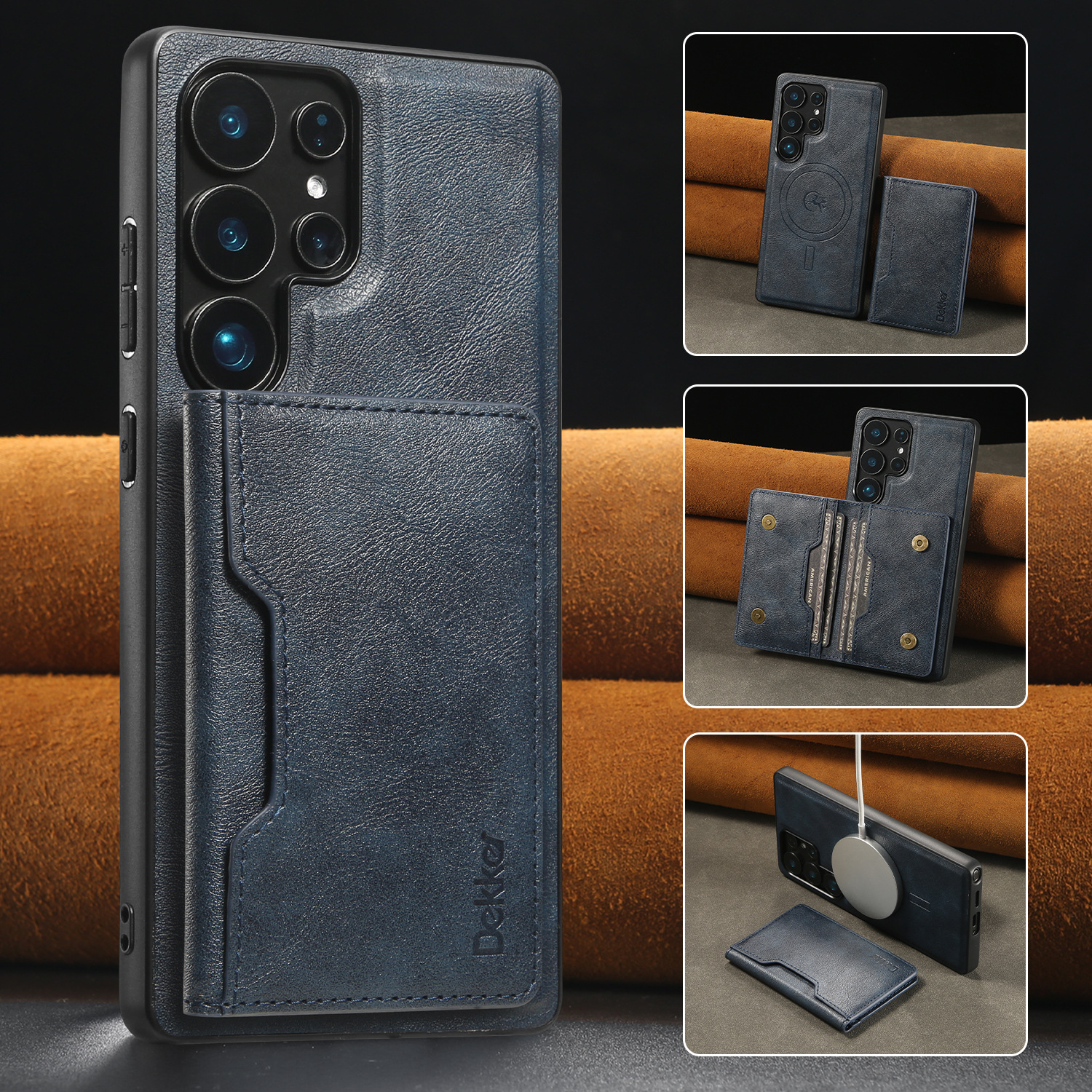 Magsafe Magnetic Wallet Leather Case for Samsung