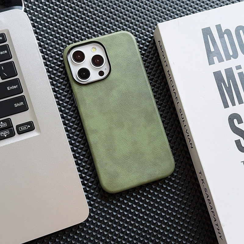 Magsafe Magnetic Vintage High Quality Leather Case For iPhone