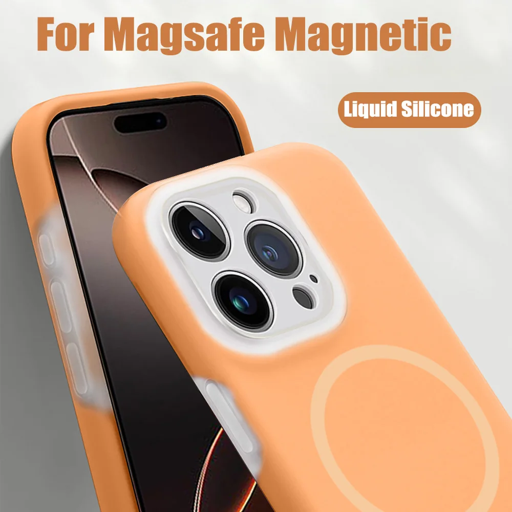 Magsafe Magnetic Jelly Liquid Silicone Case For iPhone