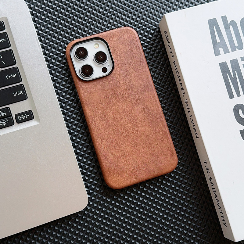 Magsafe Magnetic Vintage High Quality Leather Case For iPhone