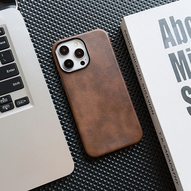 Magsafe Magnetic Vintage High Quality Leather Case For iPhone