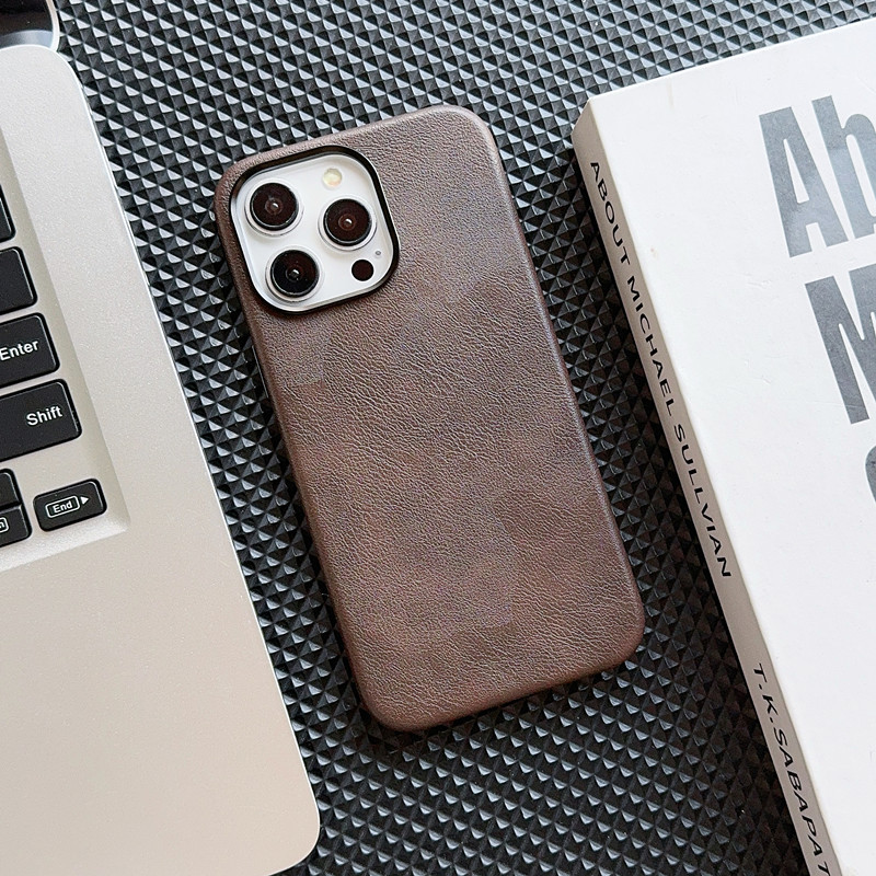 Magsafe Magnetic Vintage High Quality Leather Case For iPhone