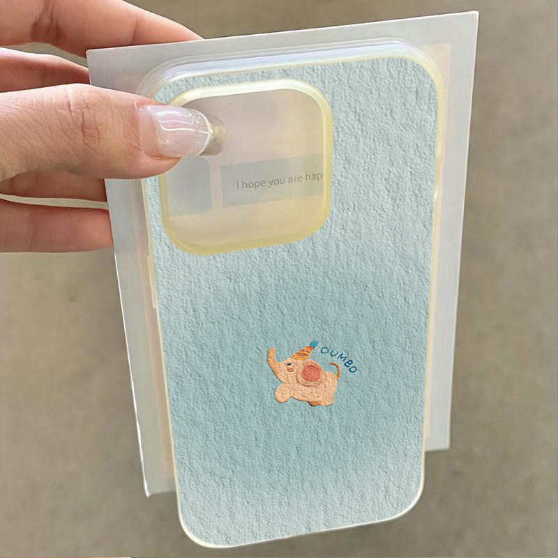 Blue Blooming Elephant Phone Case For iPhone