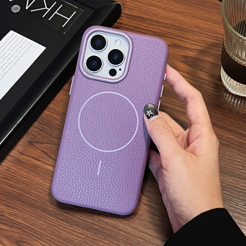 Magsafe Magnetic Business Leather Grain Case For iPhone