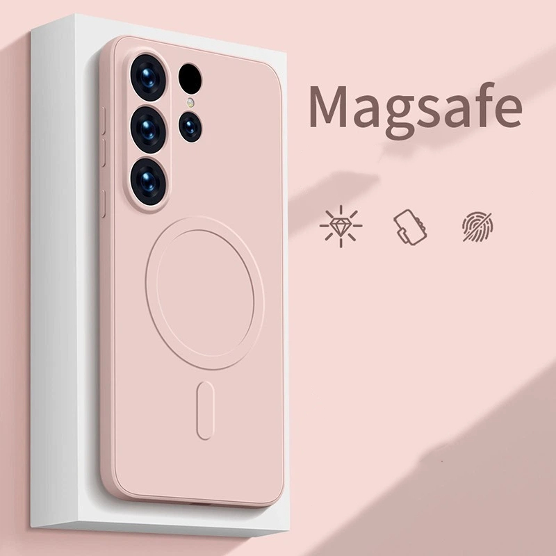 Magsafe Wireless Charge Liquid Silicone Original Case For Samsung