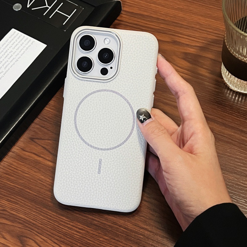 Magsafe Magnetic Business Leather Grain Case For iPhone