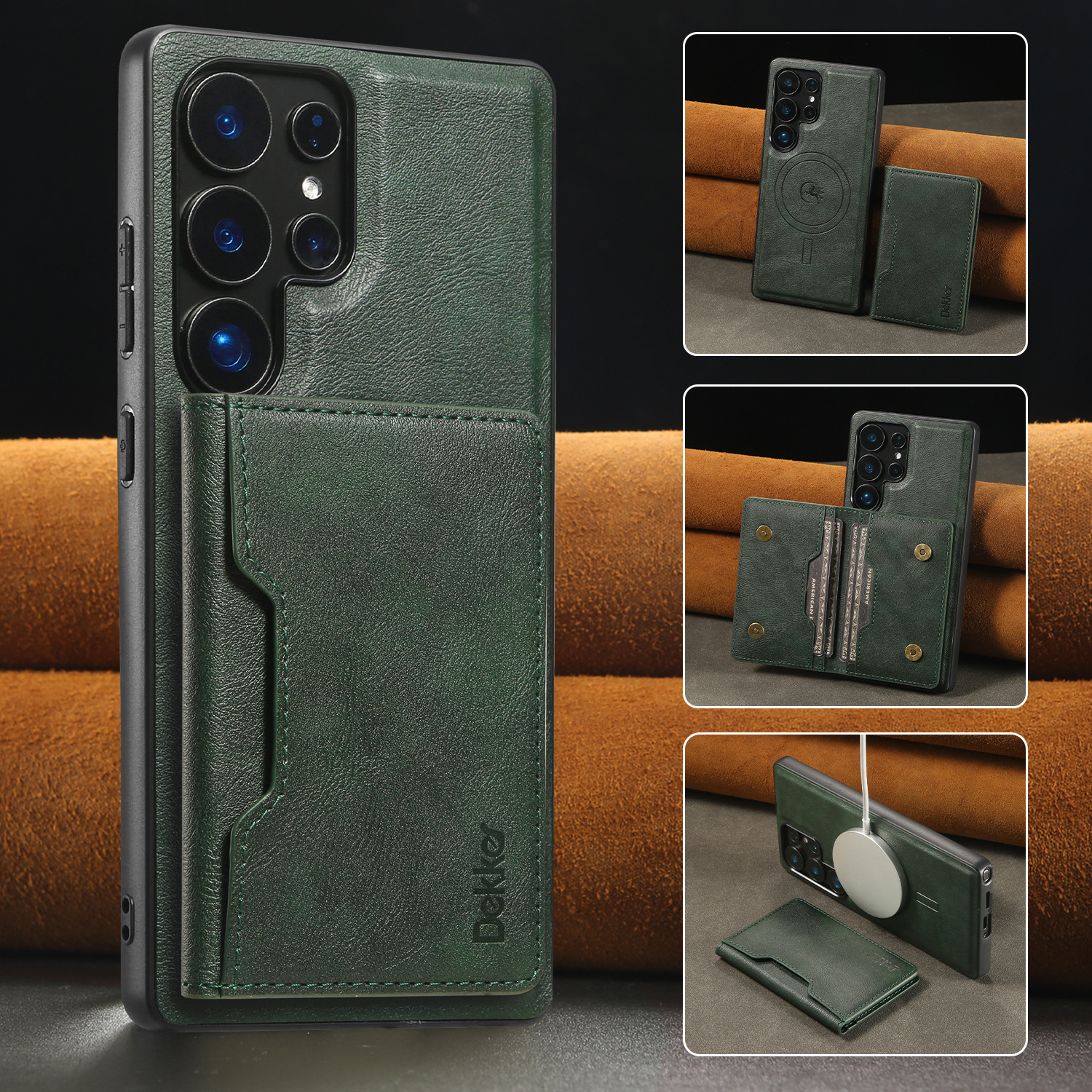 Magsafe Magnetic Wallet Leather Case for Samsung