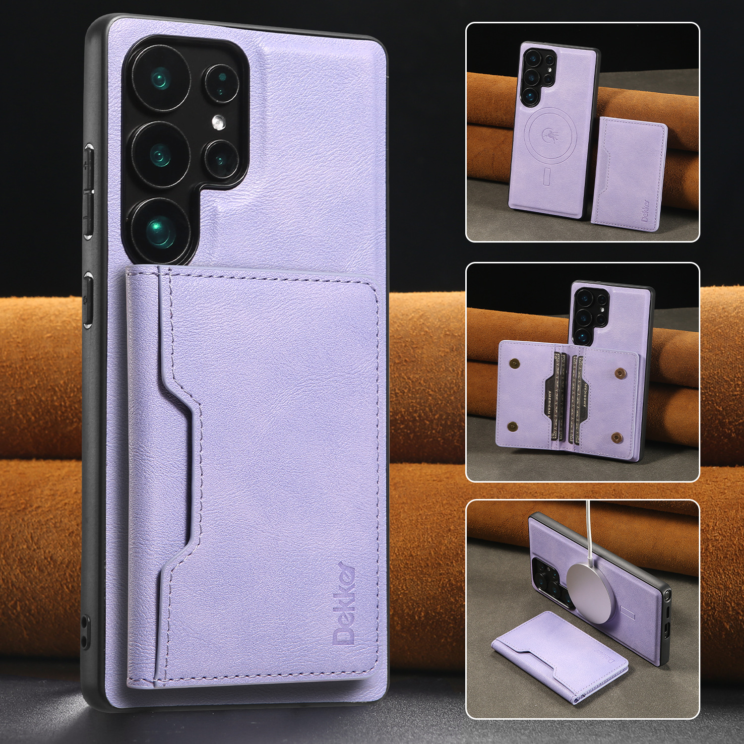 Magsafe Magnetic Wallet Leather Case for Samsung