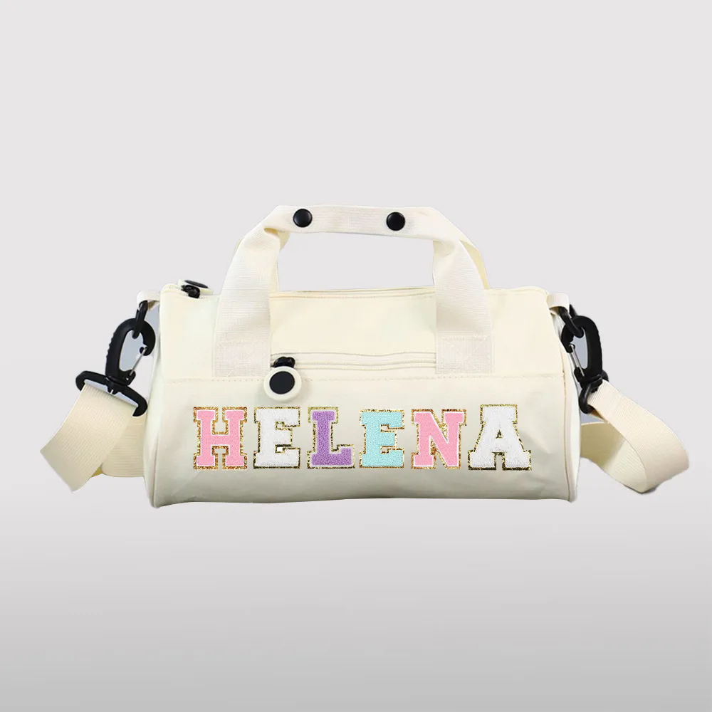 Personalized Chenille Letter Water Proof Duffle Dance Bag