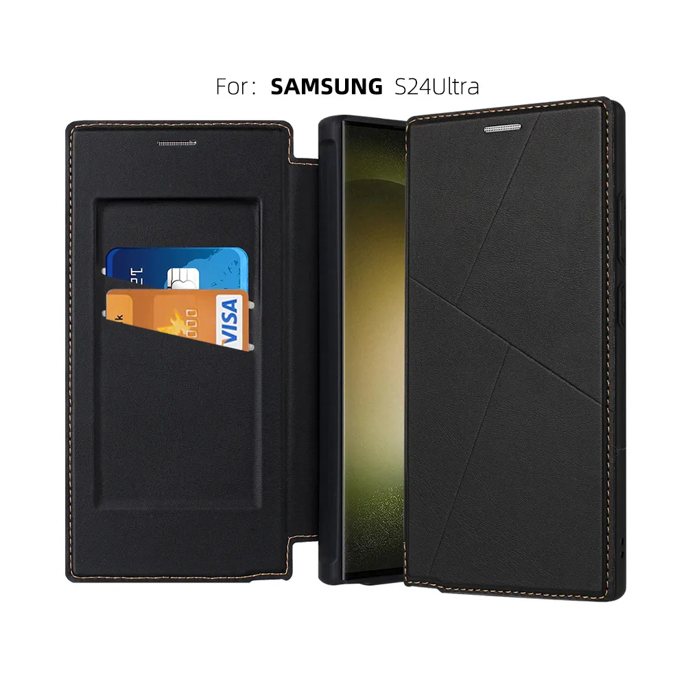 [Copy]all-inclusive magnetic card slot flip leather case for Samsung