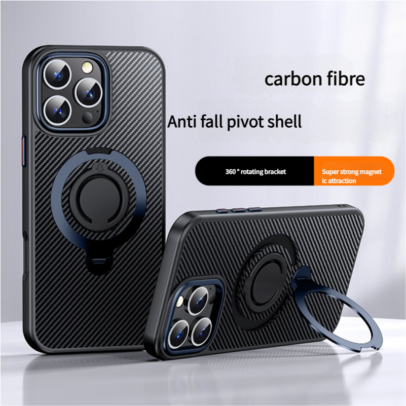 360° rotating ring holder Magsafe magnetic charging  case For iPhone