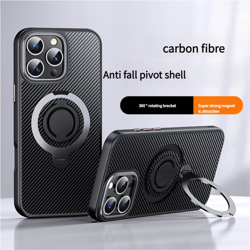 360° rotating ring holder Magsafe magnetic charging  case For iPhone