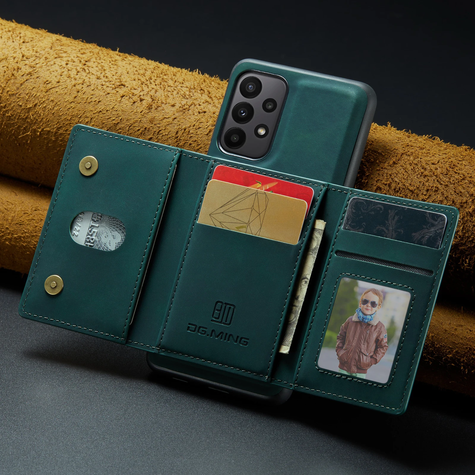 2 in 1 Magnetic Detachable Leather Wallet Case For Samsung