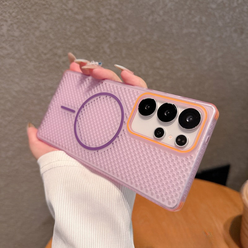 Mesh heat dissipation Magsafe magnetic case for Samsung