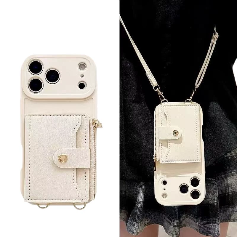 Lanyard card holder case for iPhone