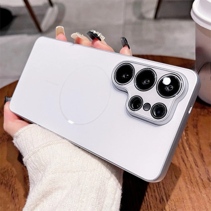 Metallic Paint Magnetic Laser Thin Case For Samsung