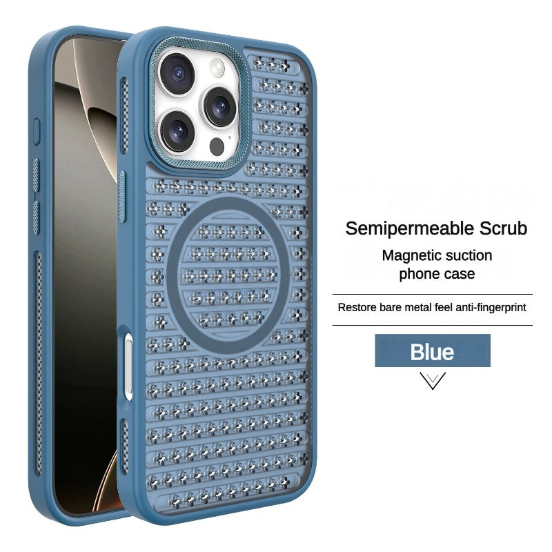 New breathable heat dissipation mesh shell phone case for iPhone