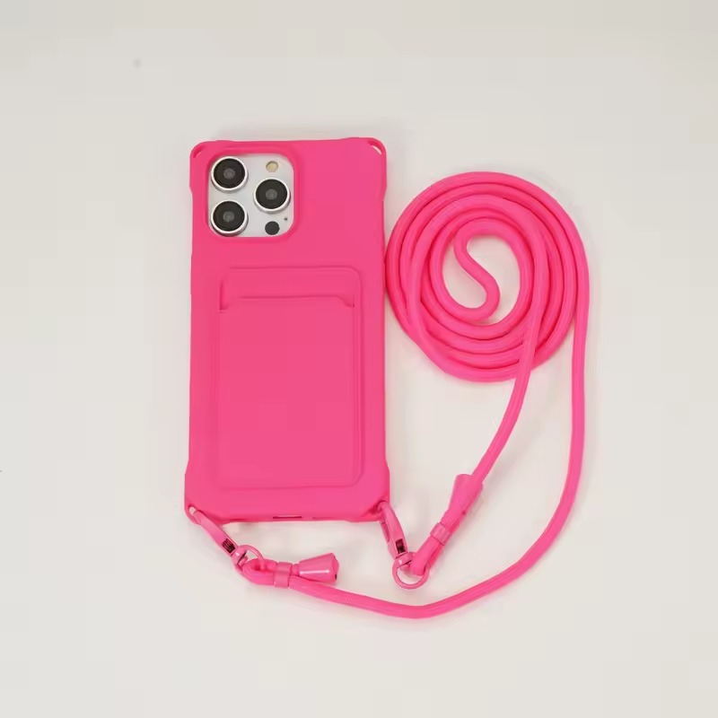 Lanyard Shockproof Card Holder Case For iPhone