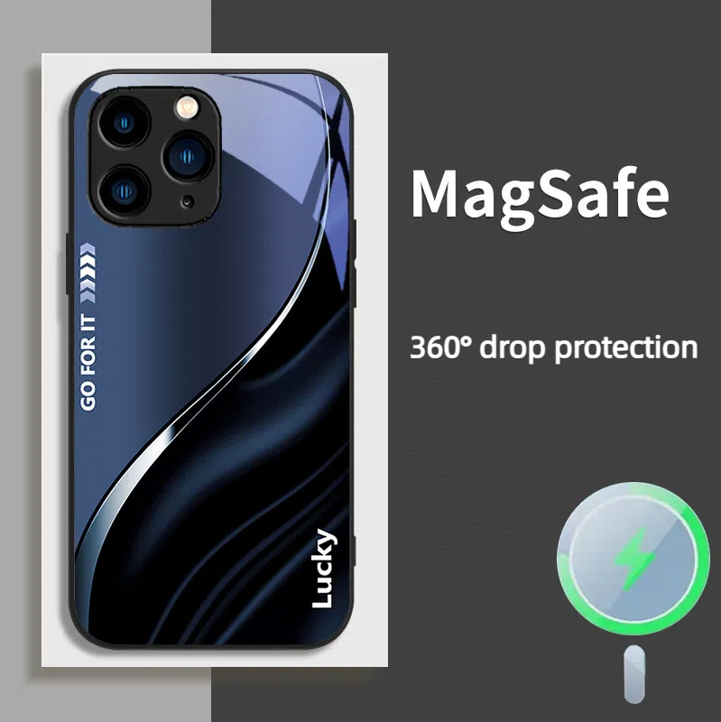 Green Phone Case Tempered Glass For Iphone