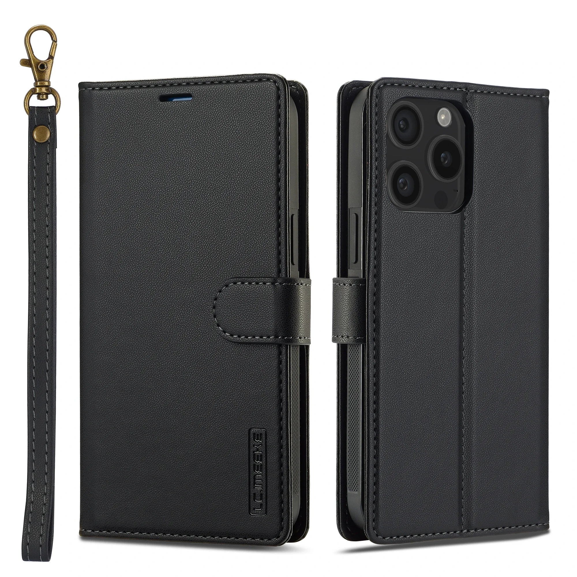 2 in 1 Removable Flip Leather Magnetic Wallet Case For iPhone